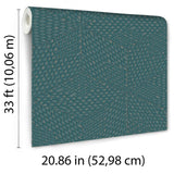 Veer Decor Wicker Cube Blue Wallpaper