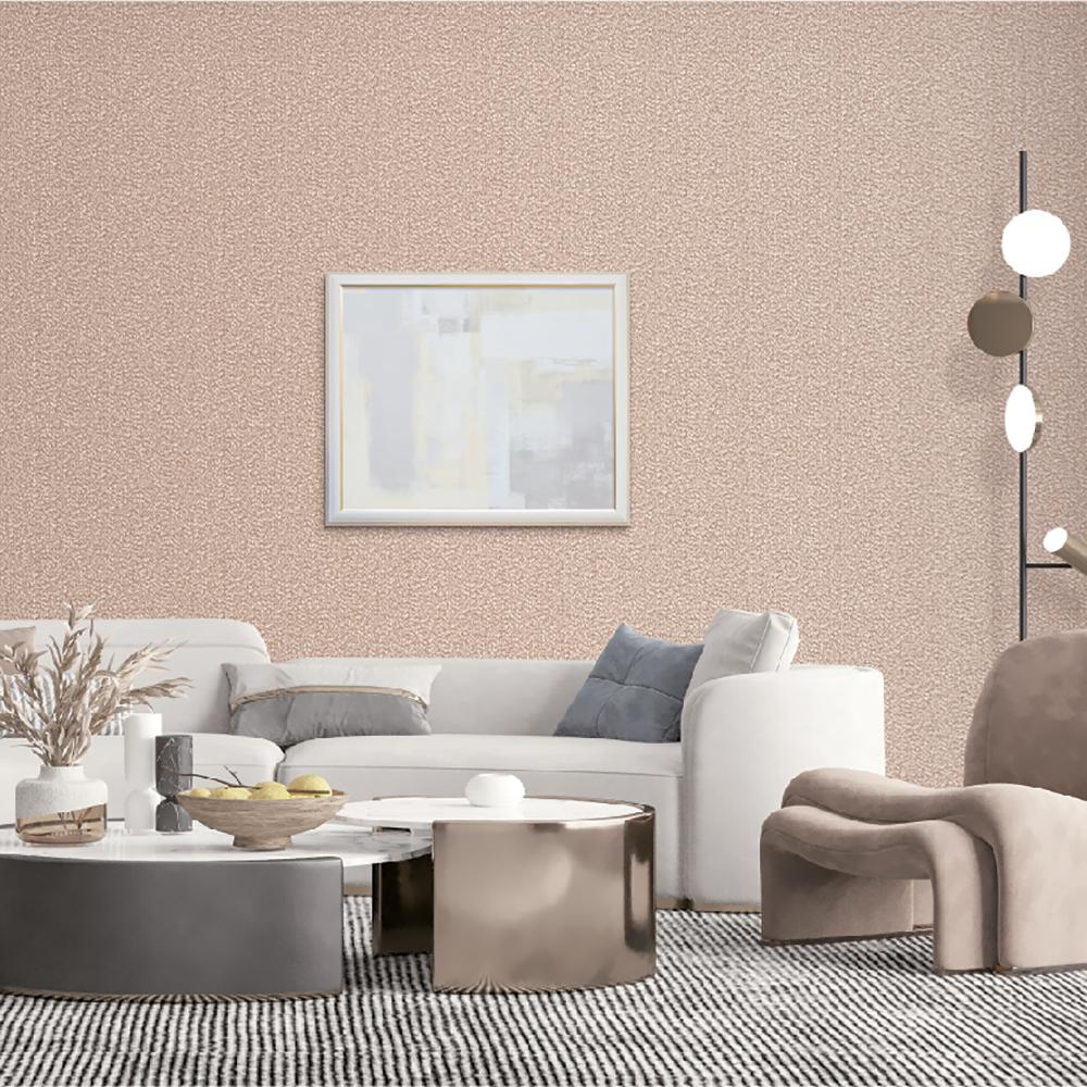 Veer Decor Textured Weave Plain Gold Wallpaper