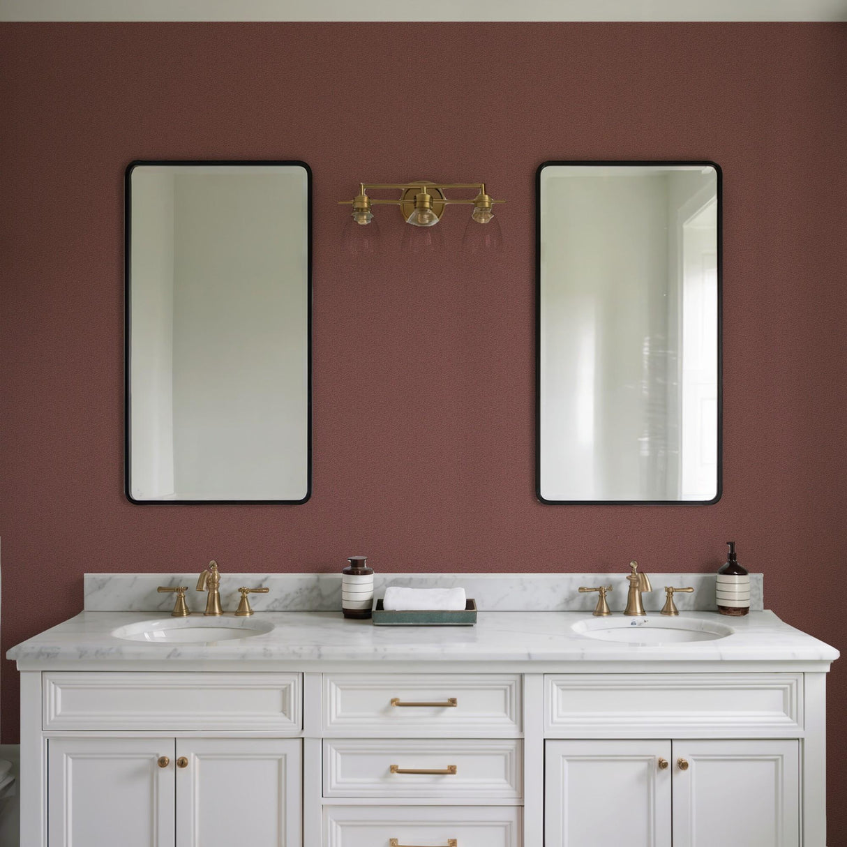 Veer Decor Textured Weave Plain Red Wallpaper
