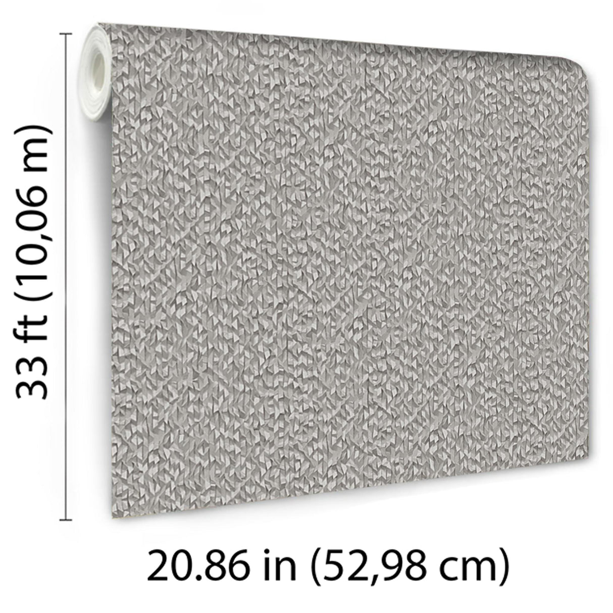Veer Decor Textured Weave Plain Grey Wallpaper