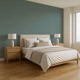 Veer Decor Textured Weave Plain Blue Wallpaper