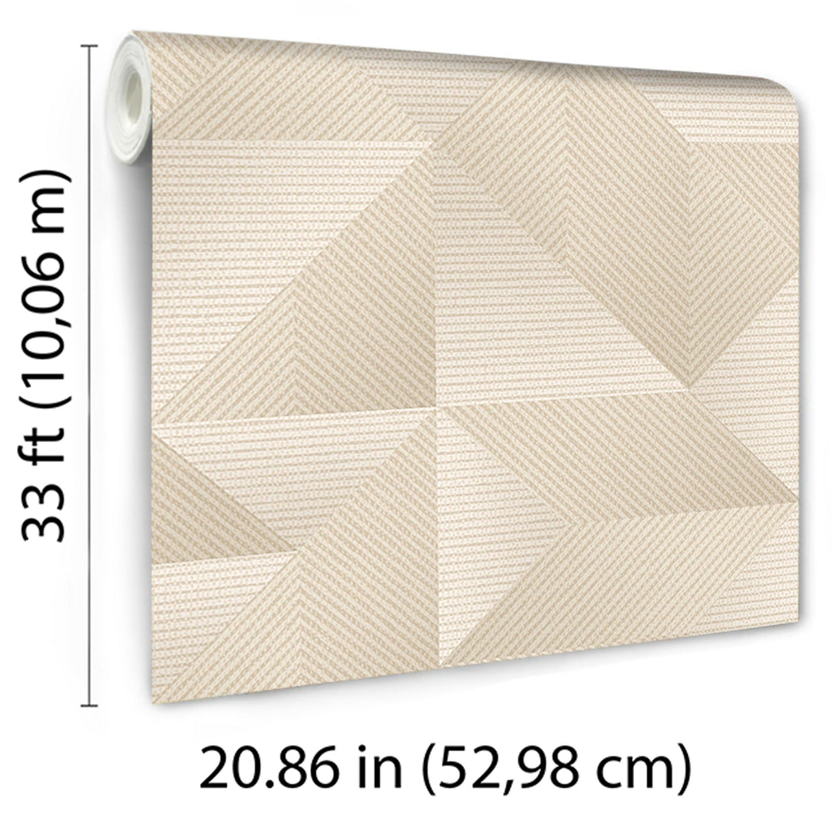 Veer Decor Prism Threads Beige Wallpaper