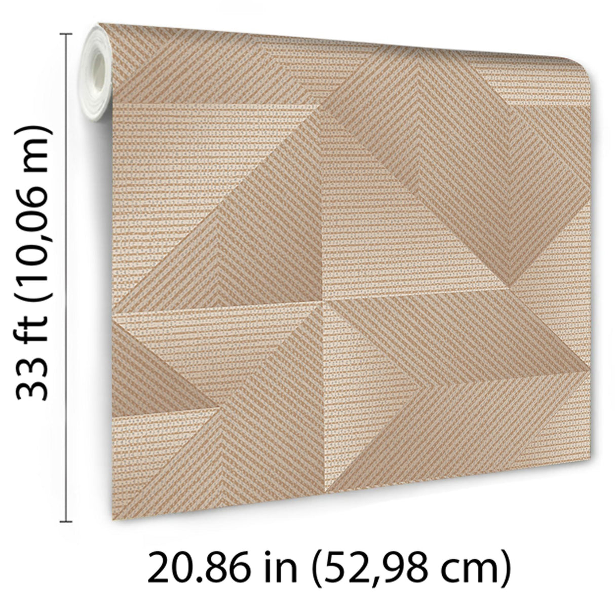 Veer Decor Prism Threads Tan Wallpaper