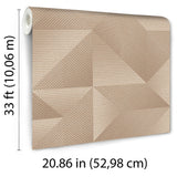 Veer Decor Prism Threads Tan Wallpaper