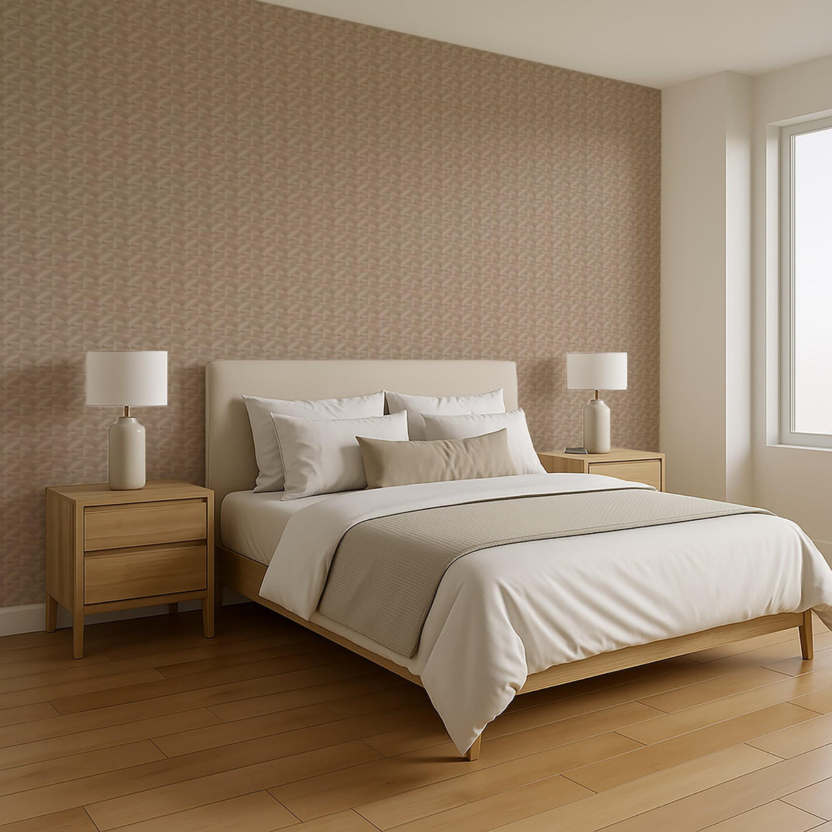 Veer Decor Prism Threads Tan Wallpaper