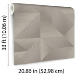 Veer Decor Prism Threads Taupe Wallpaper