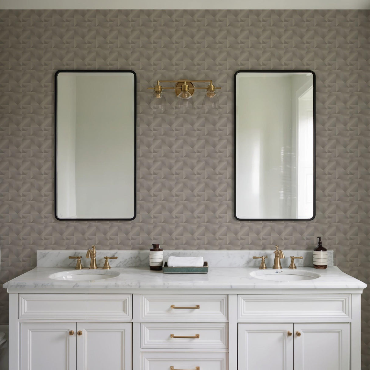 Veer Decor Prism Threads Taupe Wallpaper