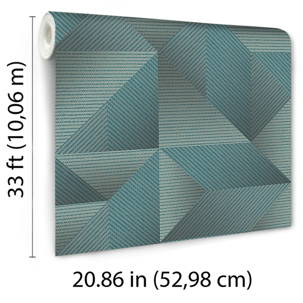 Veer Decor Prism Threads Teal Wallpaper