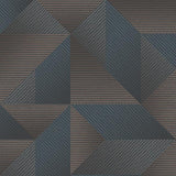 Veer Decor Prism Threads Blue Wallpaper