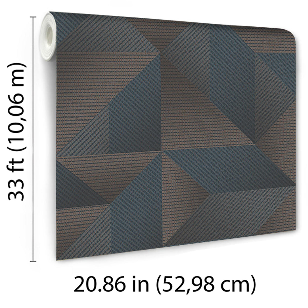 Veer Decor Prism Threads Blue Wallpaper