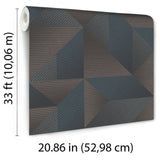 Veer Decor Prism Threads Blue Wallpaper