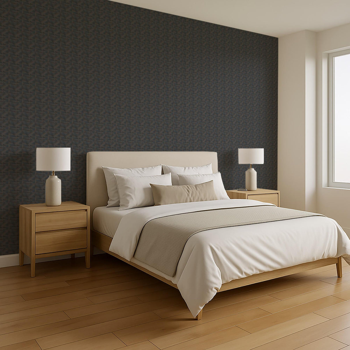 Veer Decor Prism Threads Blue Wallpaper