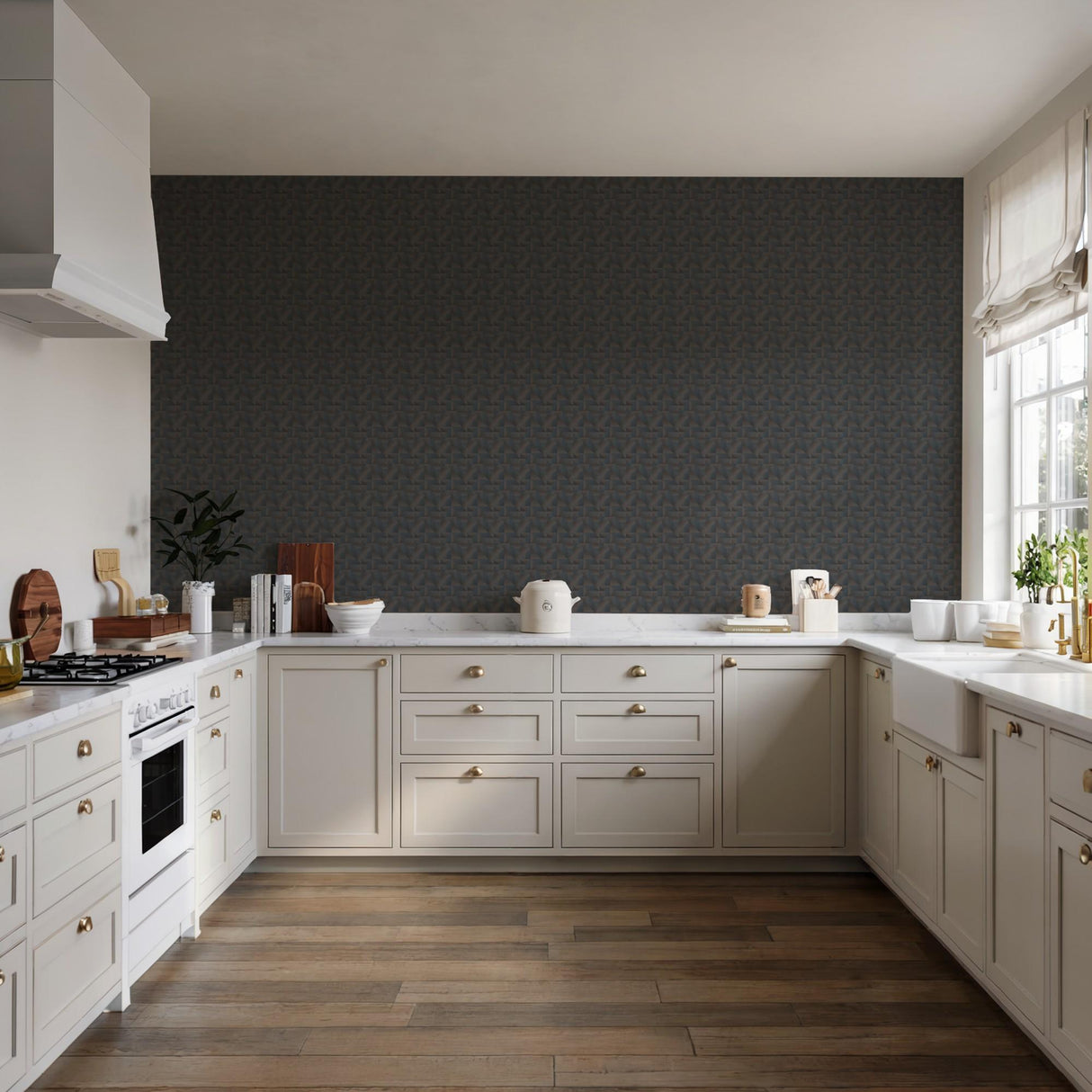 Veer Decor Prism Threads Blue Wallpaper