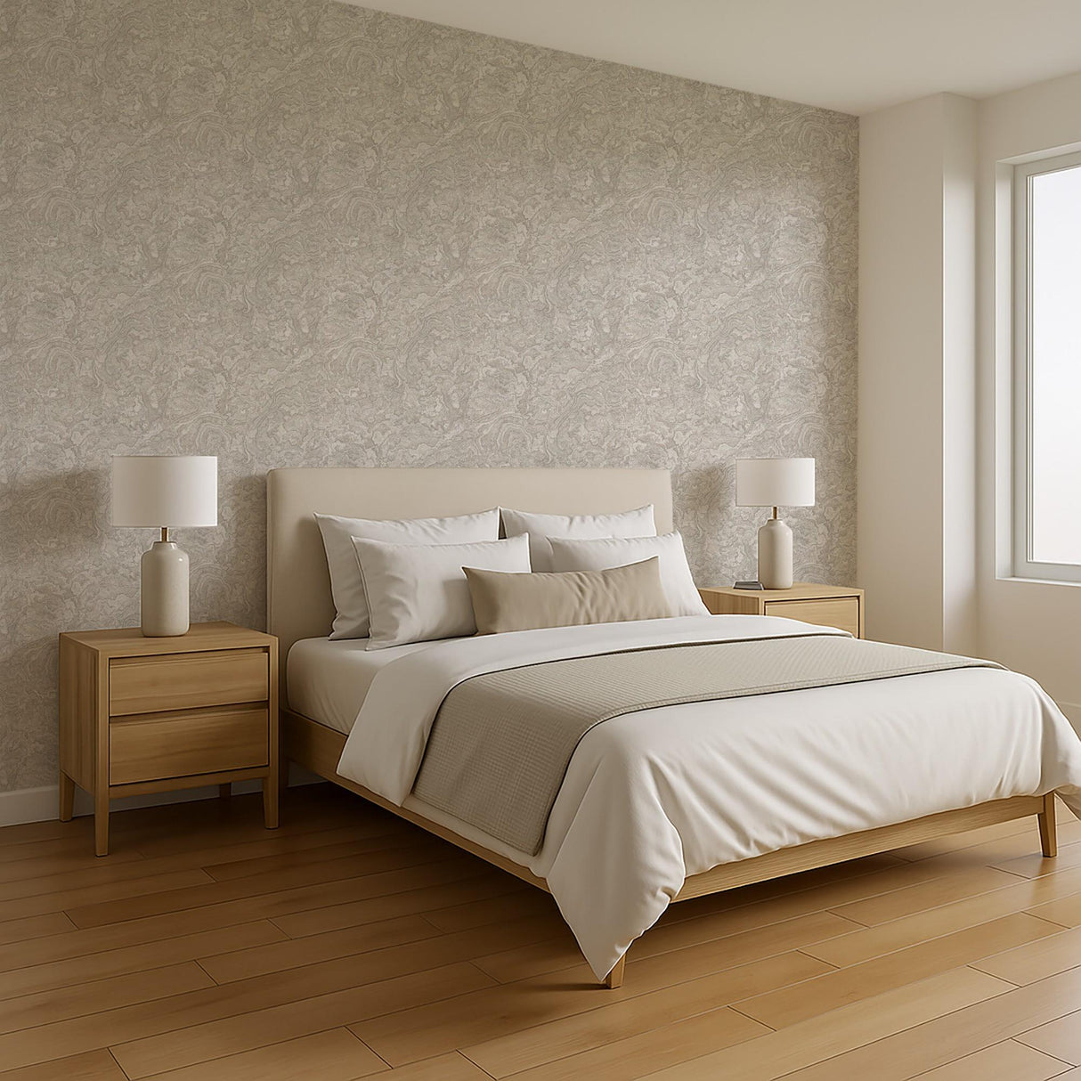Veer Decor Marble Cloud Grey Wallpaper