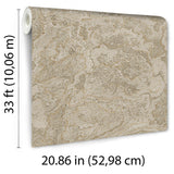Veer Decor Marble Cloud Gold Wallpaper