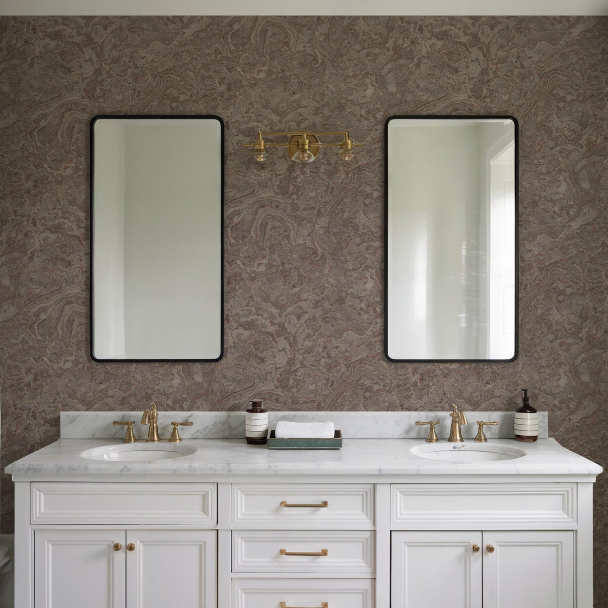 Veer Decor Marble Cloud Plum Wallpaper