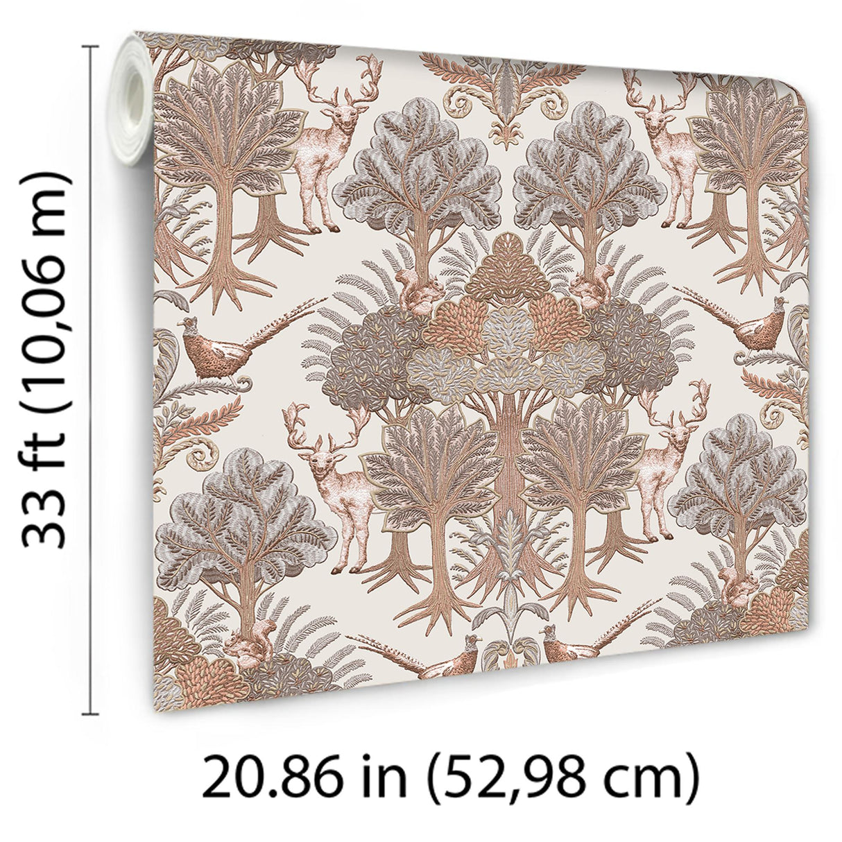 Veer Decor Woodland Tapestry Beige Wallpaper