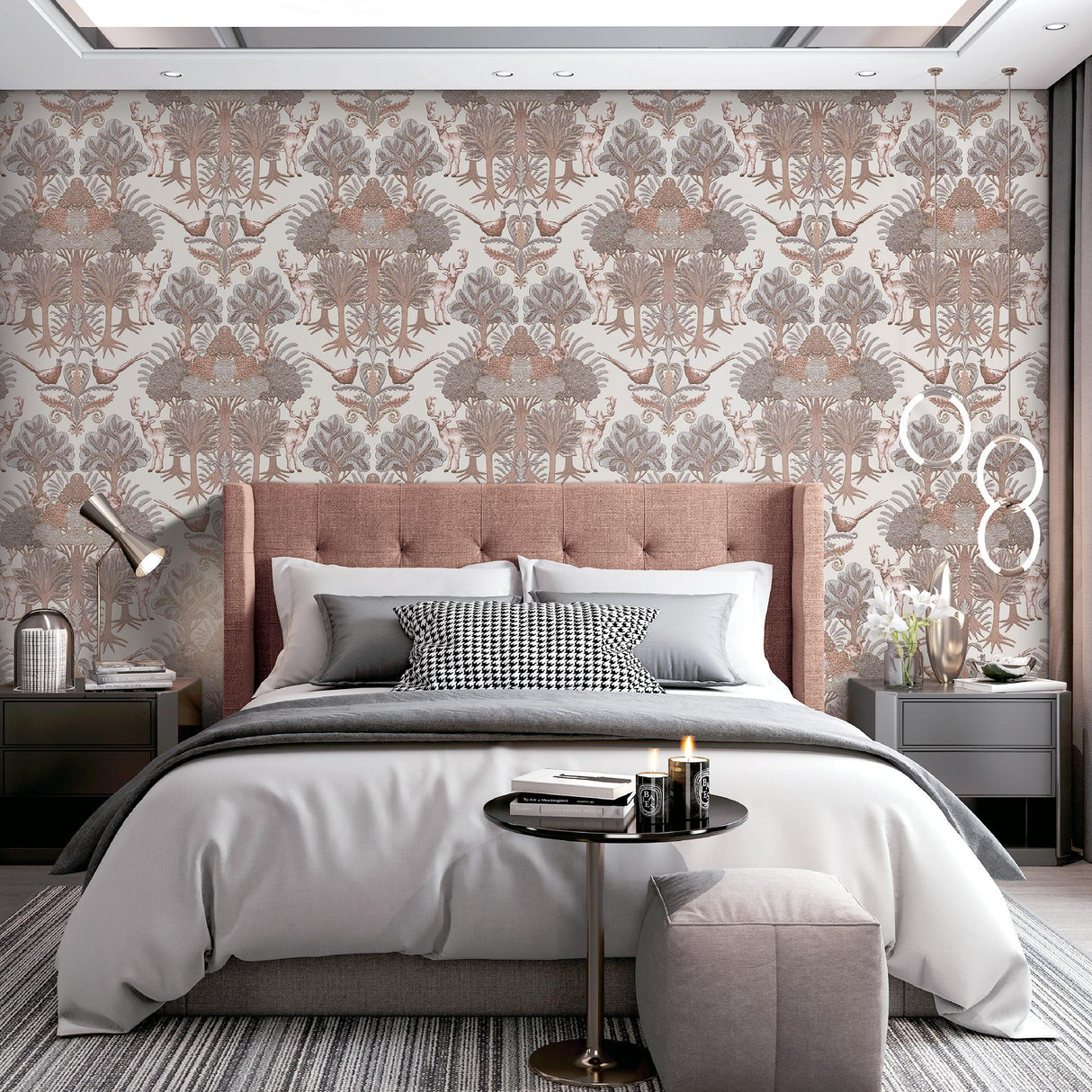 Veer Decor Woodland Tapestry Beige Wallpaper