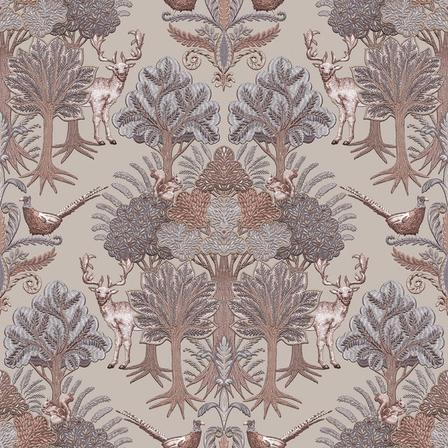 Veer Decor Woodland Tapestry Taupe Wallpaper