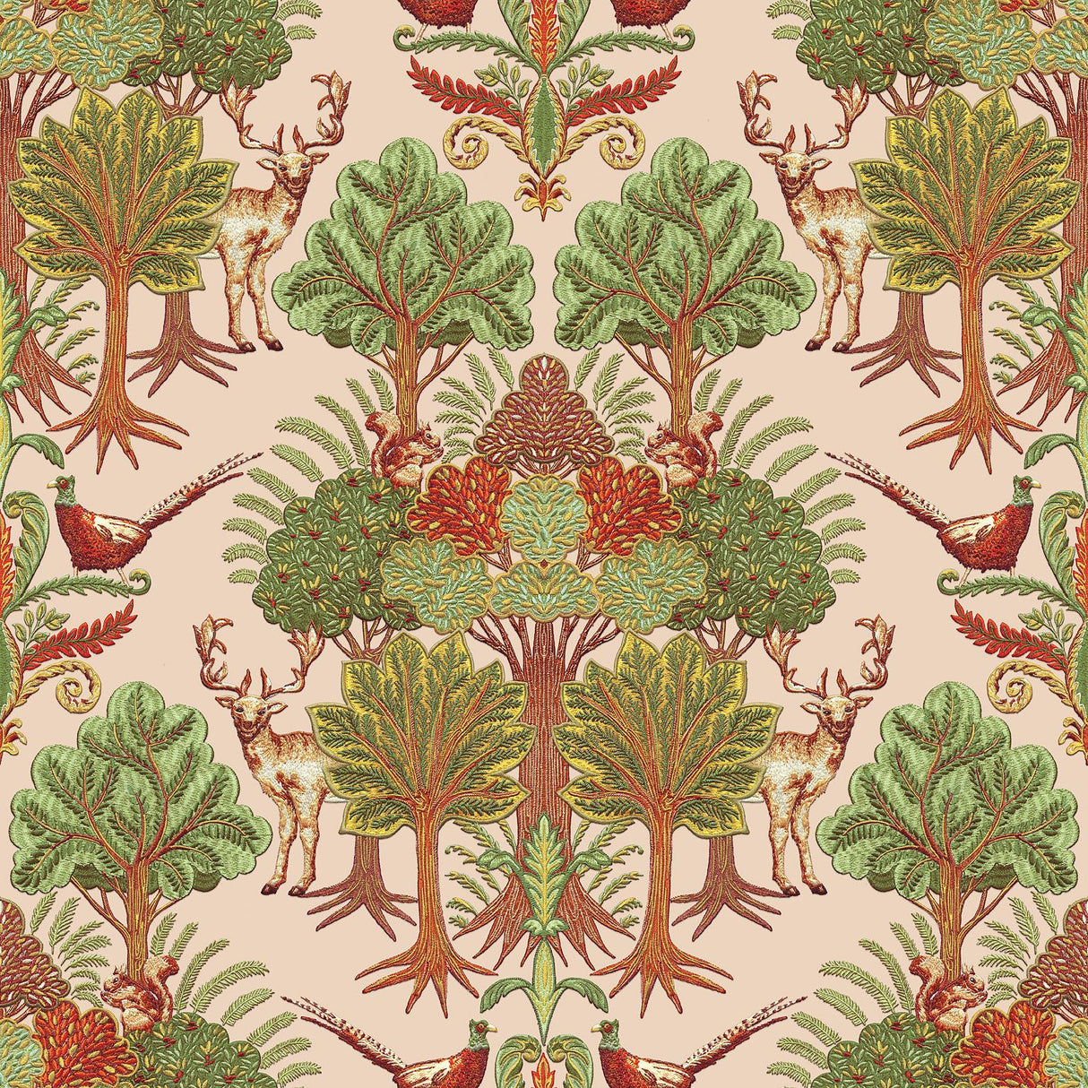 Veer Decor Woodland Tapestry Green Wallpaper