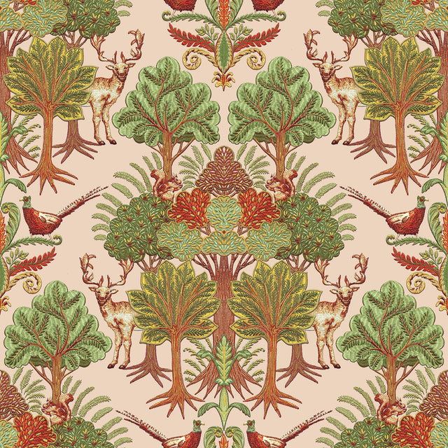 Veer Decor Woodland Tapestry Green Wallpaper