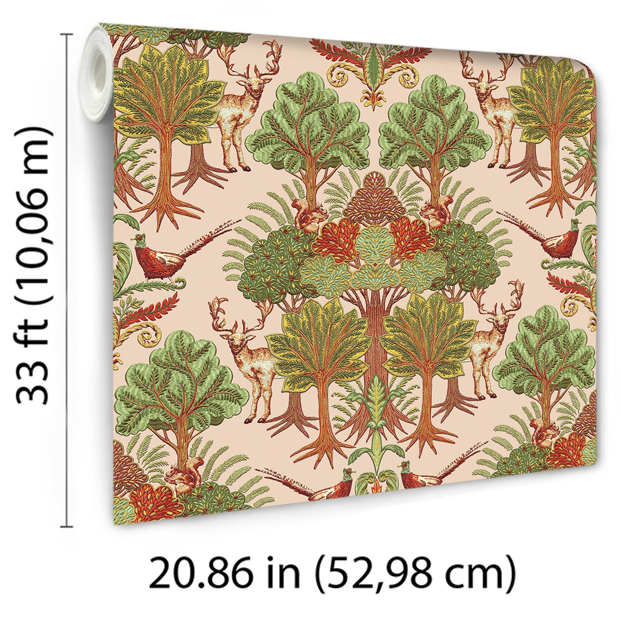 Veer Decor Woodland Tapestry Green Wallpaper