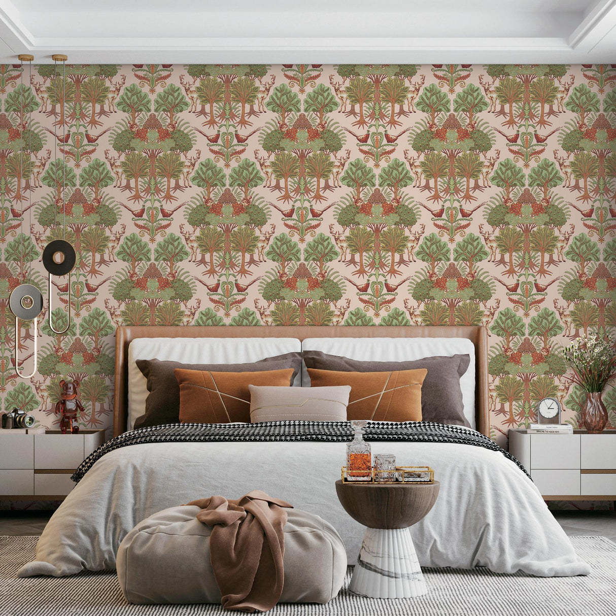 Veer Decor Woodland Tapestry Green Wallpaper