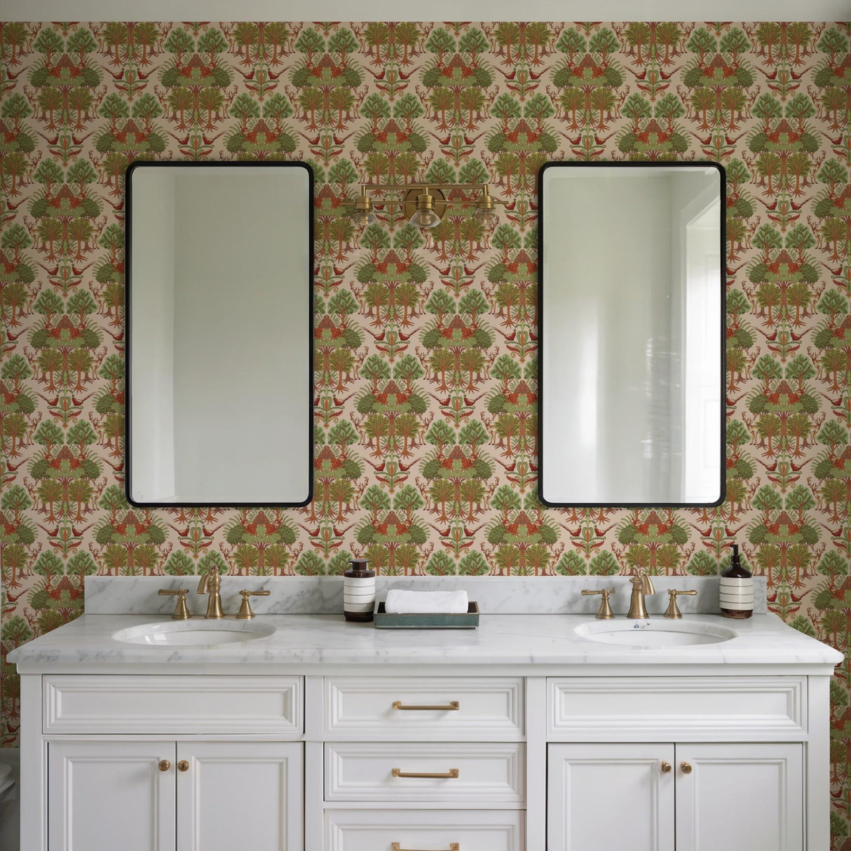 Veer Decor Woodland Tapestry Green Wallpaper