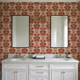 Veer Decor Woodland Tapestry Red Wallpaper