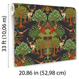 Veer Decor Woodland Tapestry Black Wallpaper