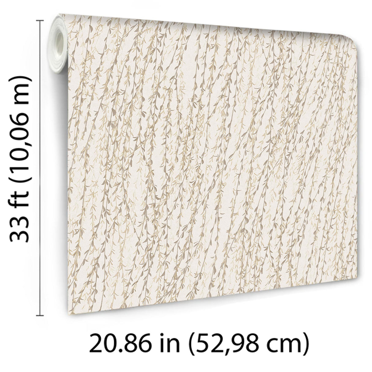 Veer Decor Willow Streamside Beige Wallpaper
