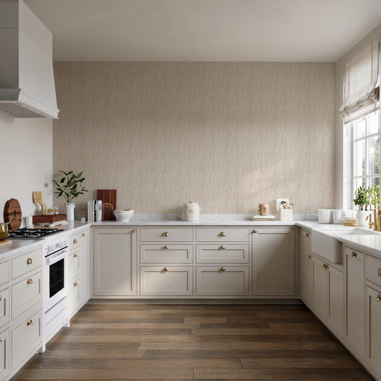 Veer Decor Willow Streamside Beige Wallpaper
