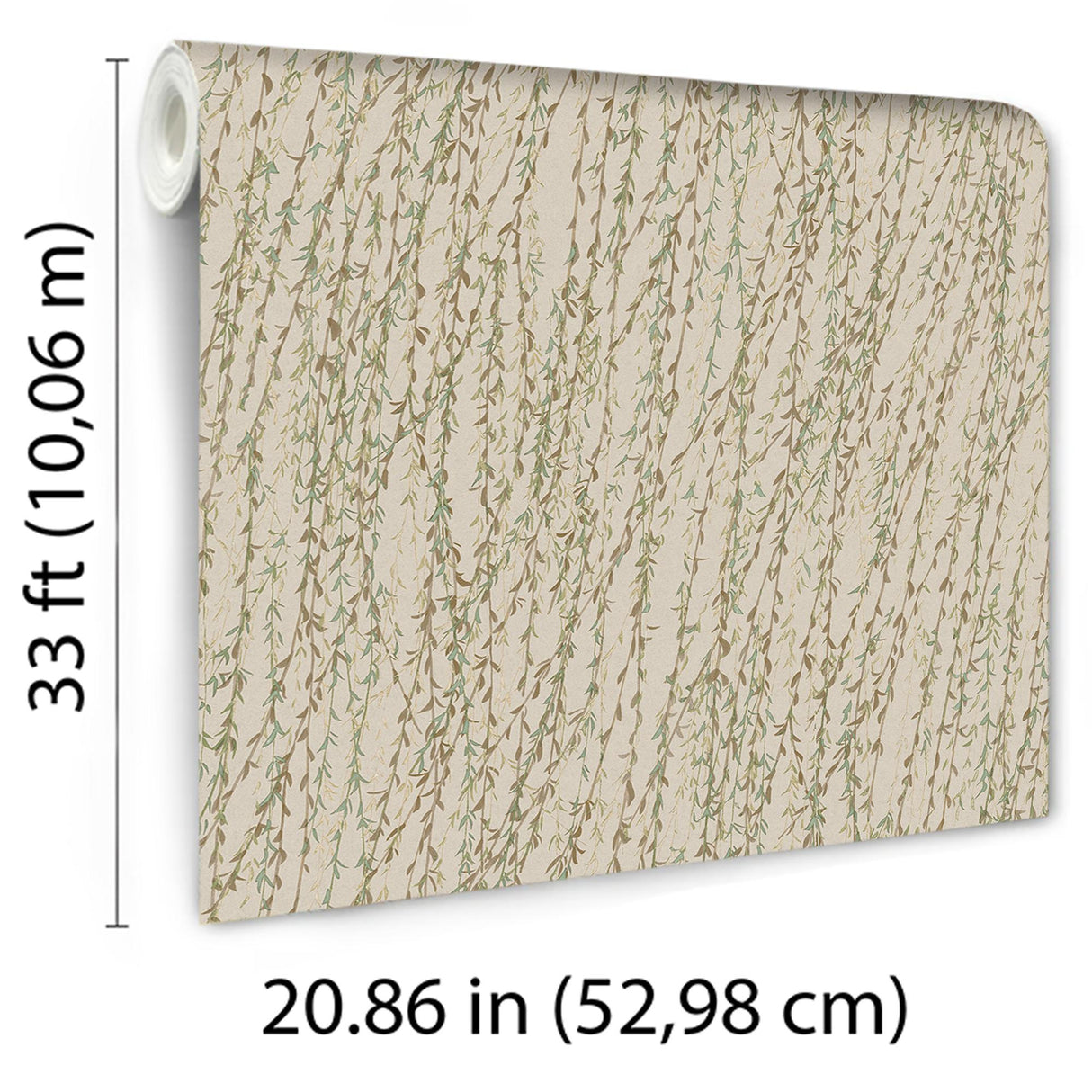 Veer Decor Willow Streamside Sage Wallpaper