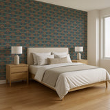 Veer Decor Woodland Tapestry Blue Wallpaper