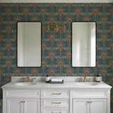 Veer Decor Woodland Tapestry Blue Wallpaper