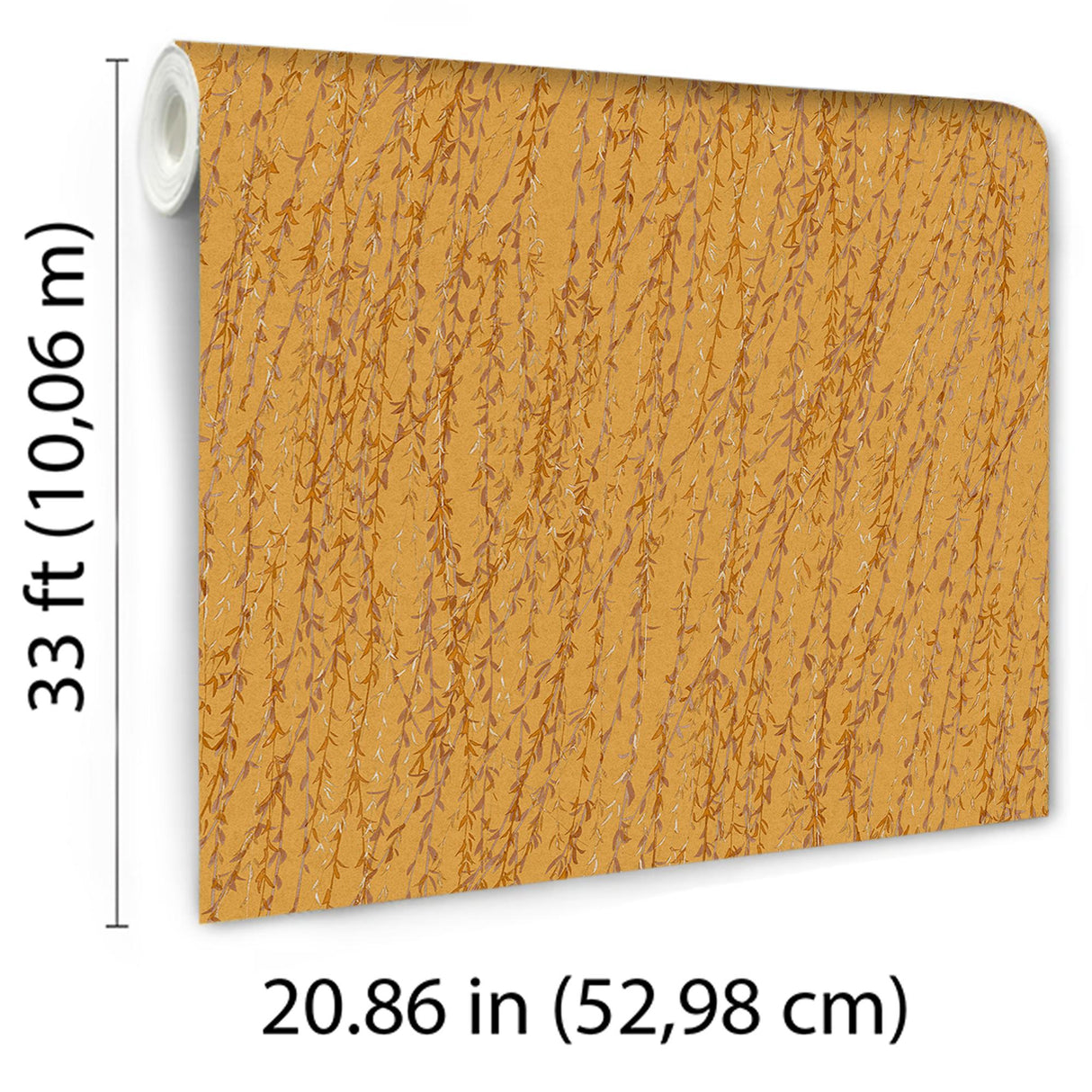 Veer Decor Willow Streamside Orange Wallpaper