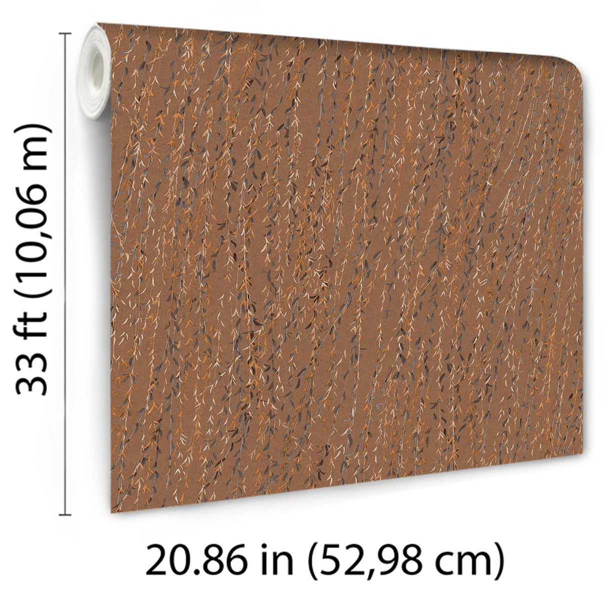 Veer Decor Willow Streamside Brown Wallpaper
