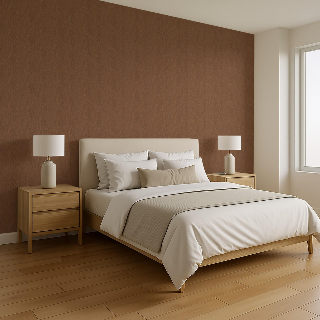 Veer Decor Willow Streamside Brown Wallpaper