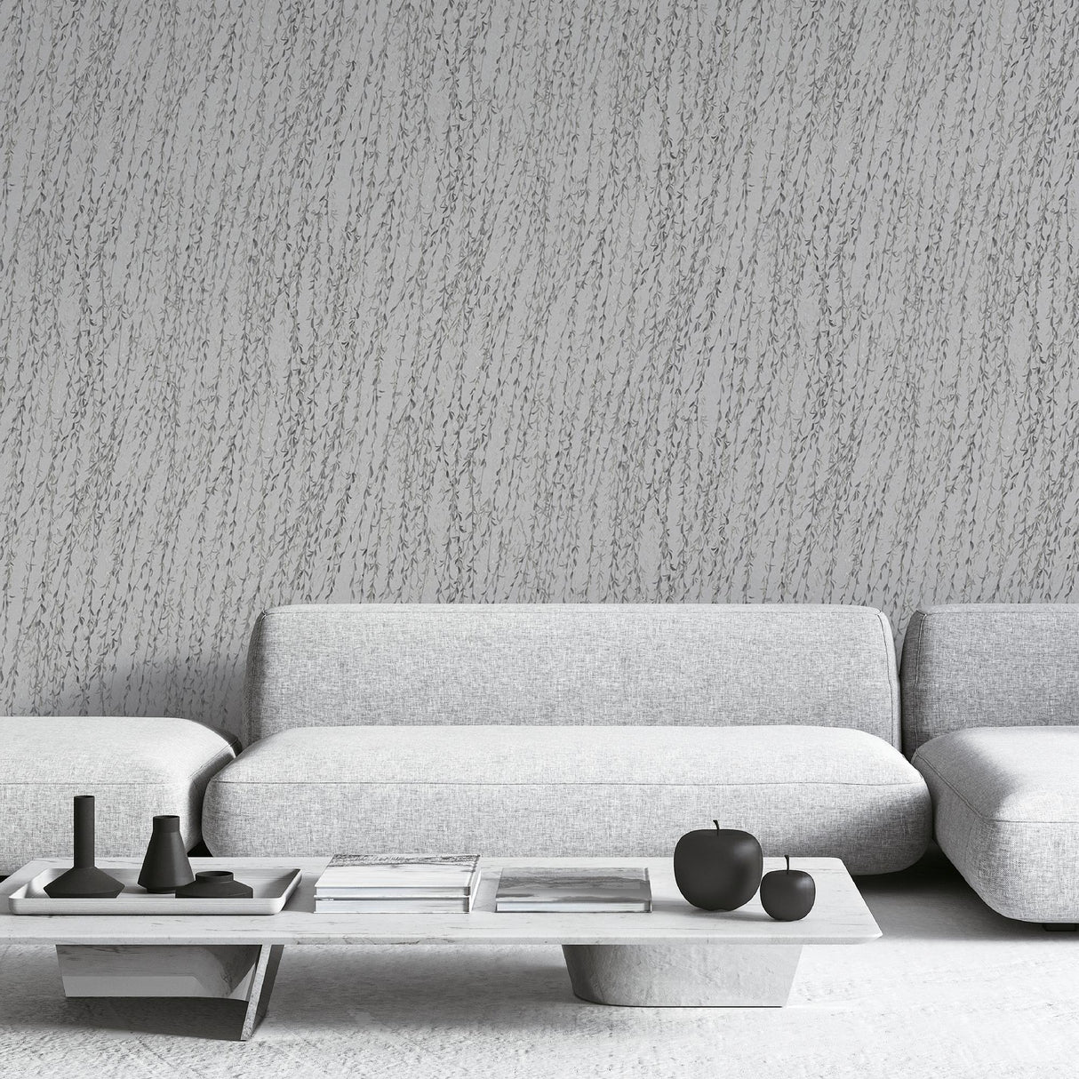 Veer Decor Willow Streamside Grey Wallpaper
