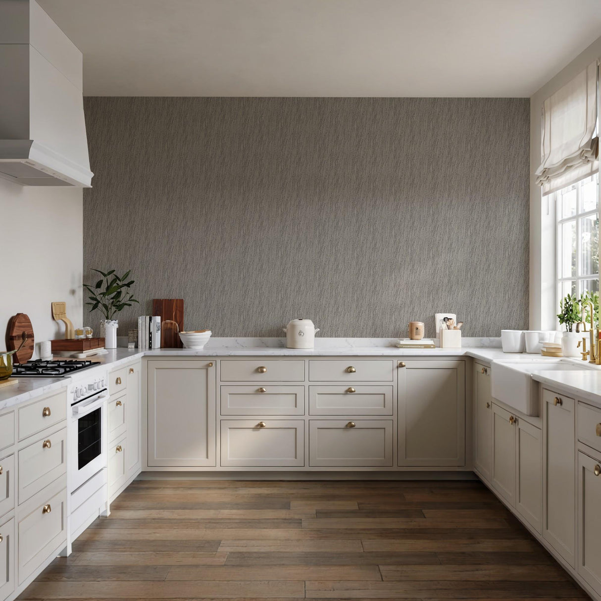 Veer Decor Willow Streamside Grey Wallpaper