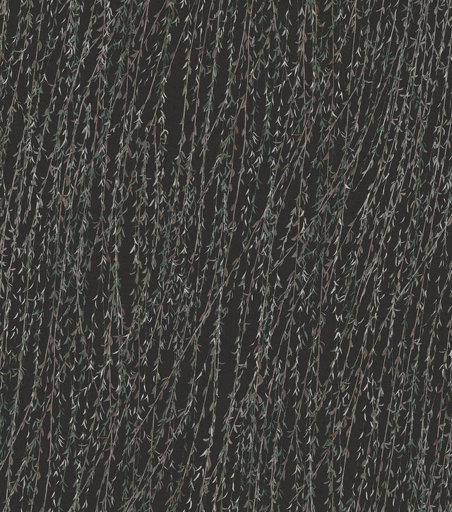Veer Decor Willow Streamside Black Wallpaper