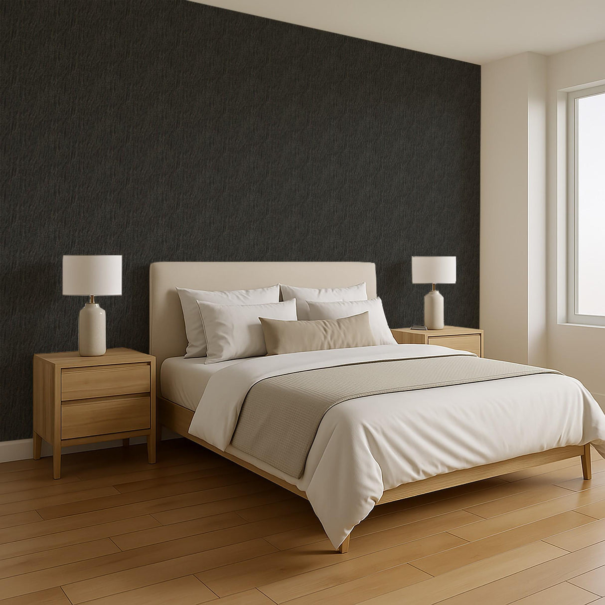 Veer Decor Willow Streamside Black Wallpaper