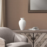 Veer Decor Cane Lattice Brown Wallpaper