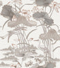 Veer Decor Lotus Pond Tapestry Grey Wallpaper