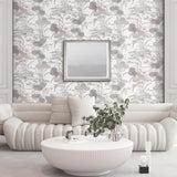 Veer Decor Lotus Pond Tapestry Grey Wallpaper