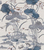 Veer Decor Lotus Pond Tapestry Blue Wallpaper