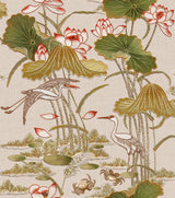 Veer Decor Lotus Pond Tapestry Beige Wallpaper