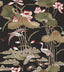 Veer Decor Lotus Pond Tapestry Black Wallpaper