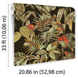 Veer Decor Bird of Paradise Black Wallpaper