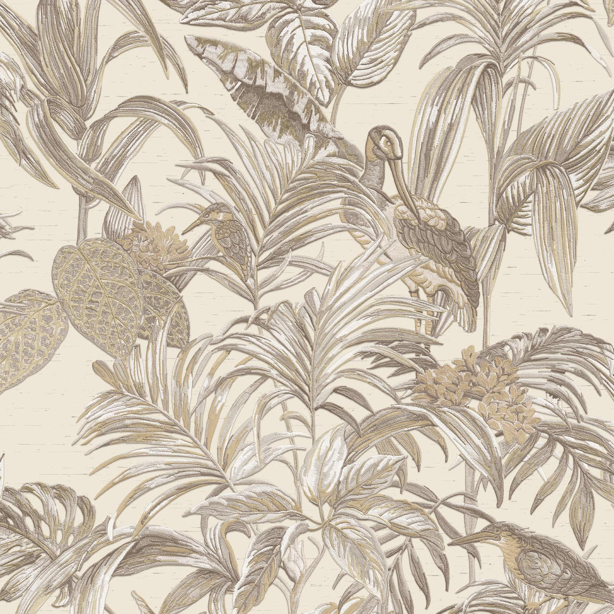 Veer Decor Bird of Paradise Cream Wallpaper